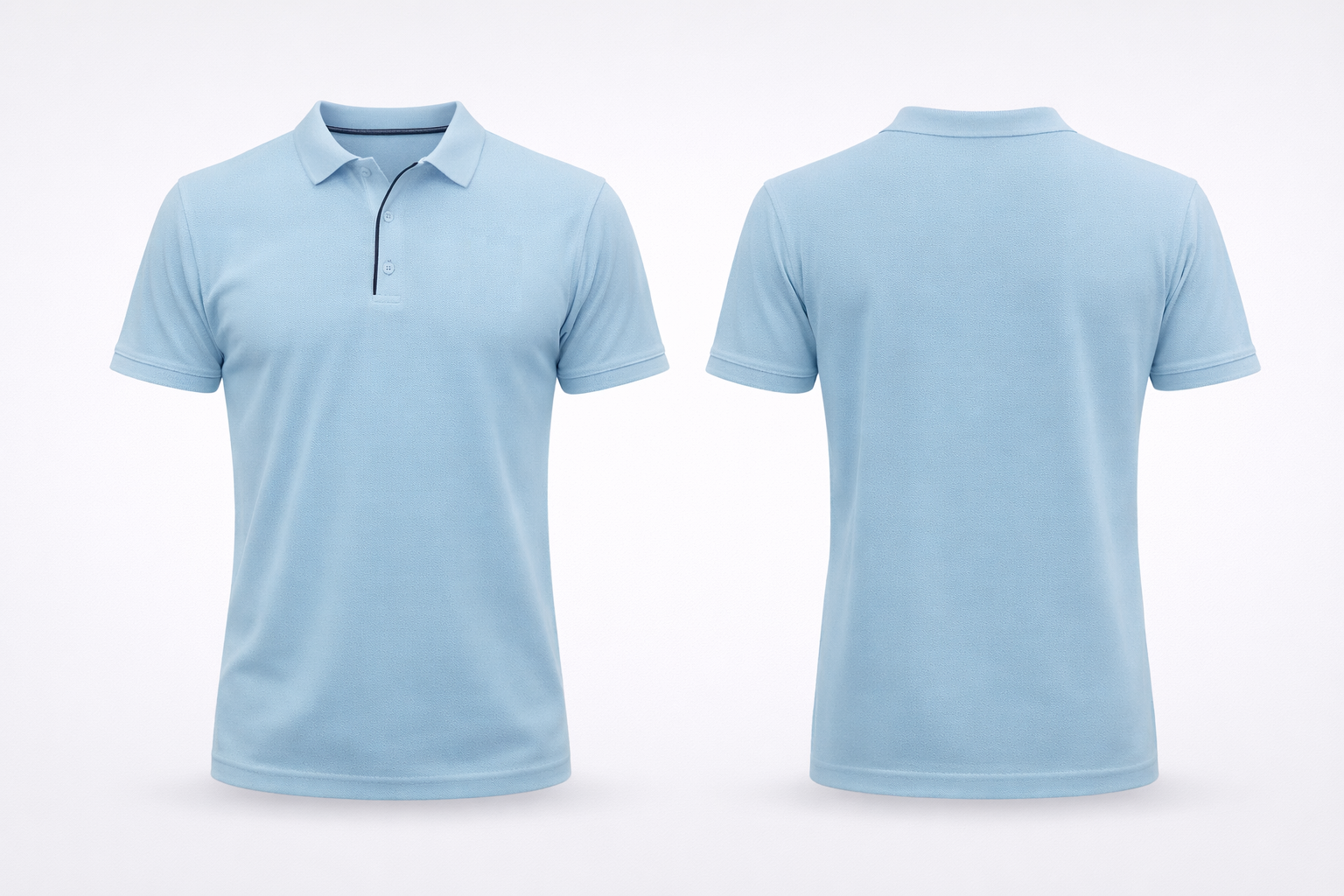 Custom Printed Polo T-Shirt (Sky Blue) – Give Your Own Design