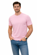 Men’s Premium Baby Pink Cotton T-Shirt | Soft Feel | Regular Fit