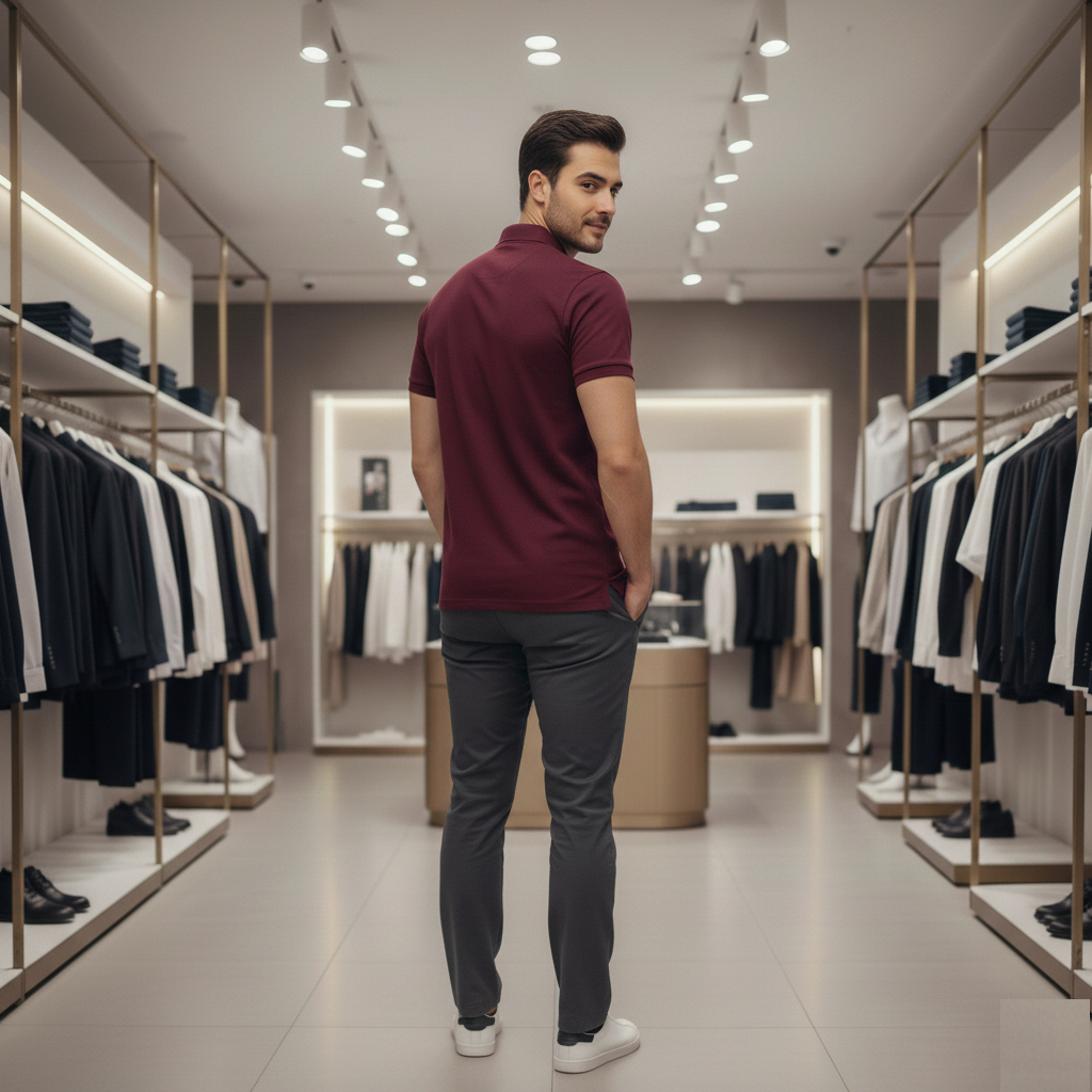 REXOT Men’s Premium Polo T-Shirt – Maroon | Smart Fit | Classic Style