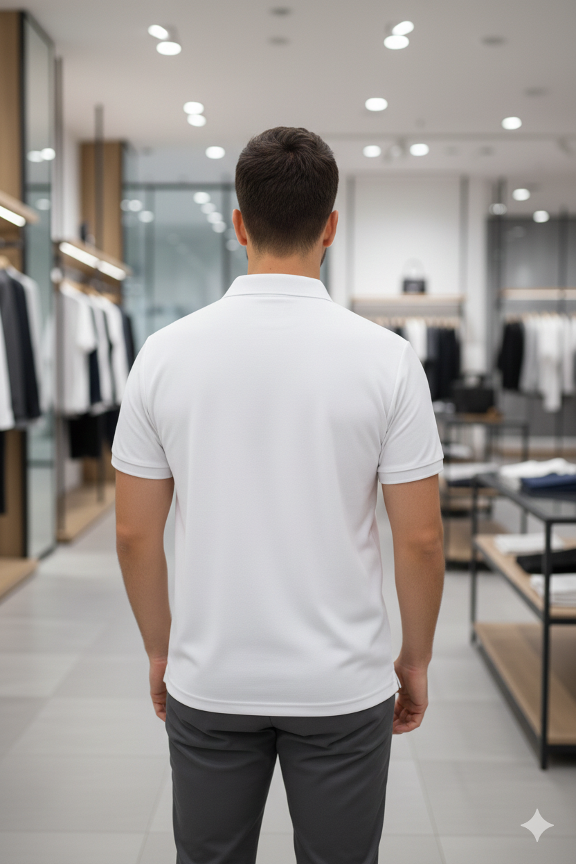 REXOT FASHION Urban Style Polo T-Shirt (White)