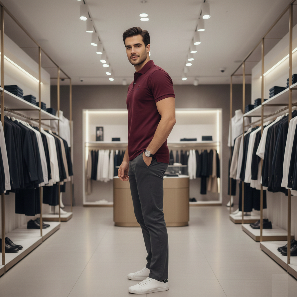 REXOT Men’s Premium Polo T-Shirt – Maroon | Smart Fit | Classic Style