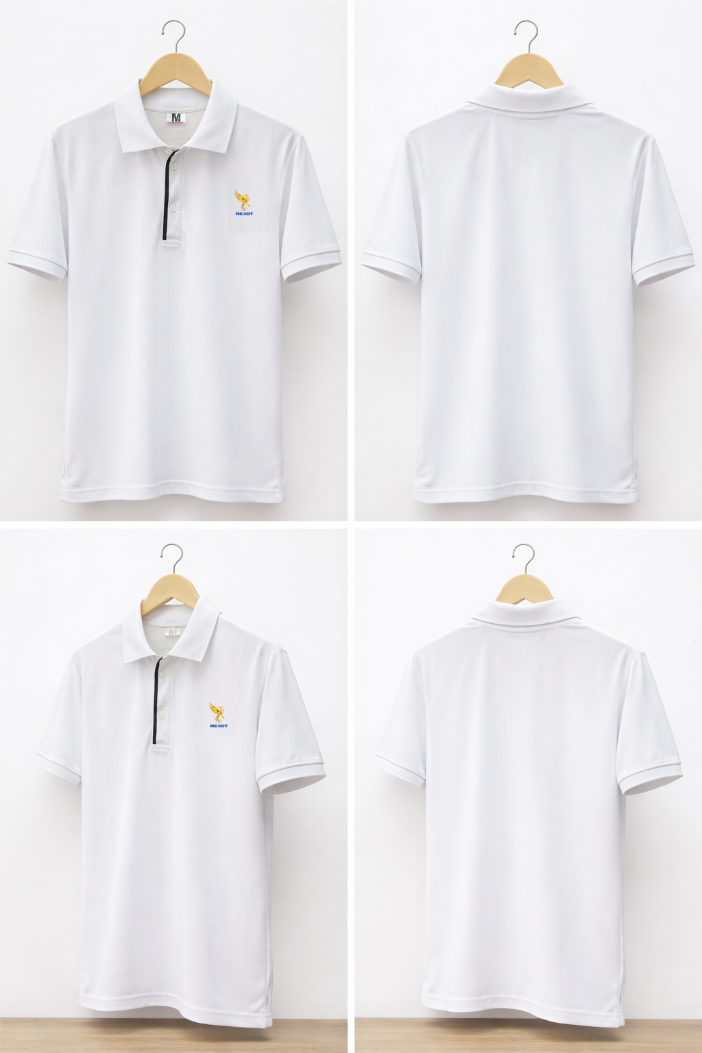 REXOT FASHION Urban Style Polo T-Shirt (White)