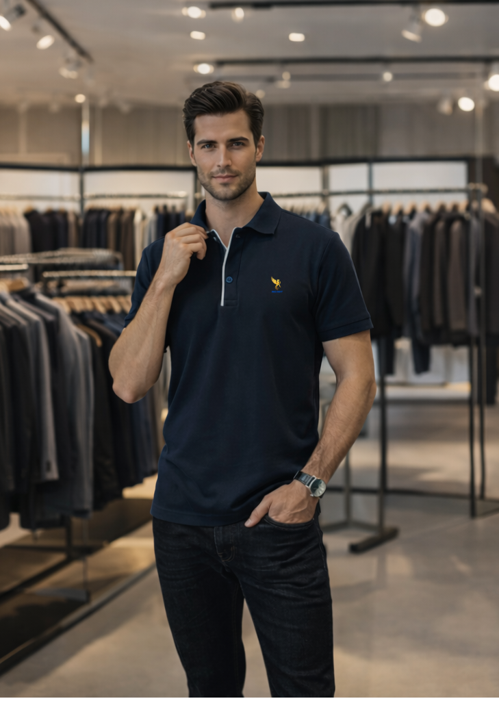 REXOT FASHION Classic Navy Polo T-Shirt