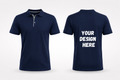 Custom Printed Polo T-Shirt (Navy Blue) – Give Your Own Design