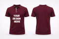 Custom Printed Polo T-Shirt (Maroon) – Give Your Own Design