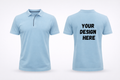 Custom Printed Polo T-Shirt (Sky Blue) – Give Your Own Design